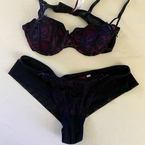 Adore Me lingerie set, push up bra, bra and panty set